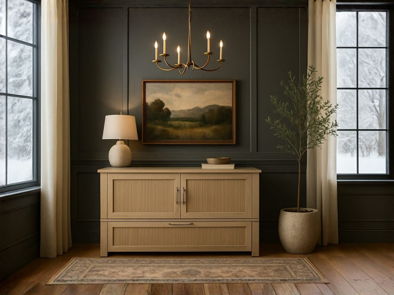 ANNA Solid Wood Cabinet Bed Queen Size configuration 6
