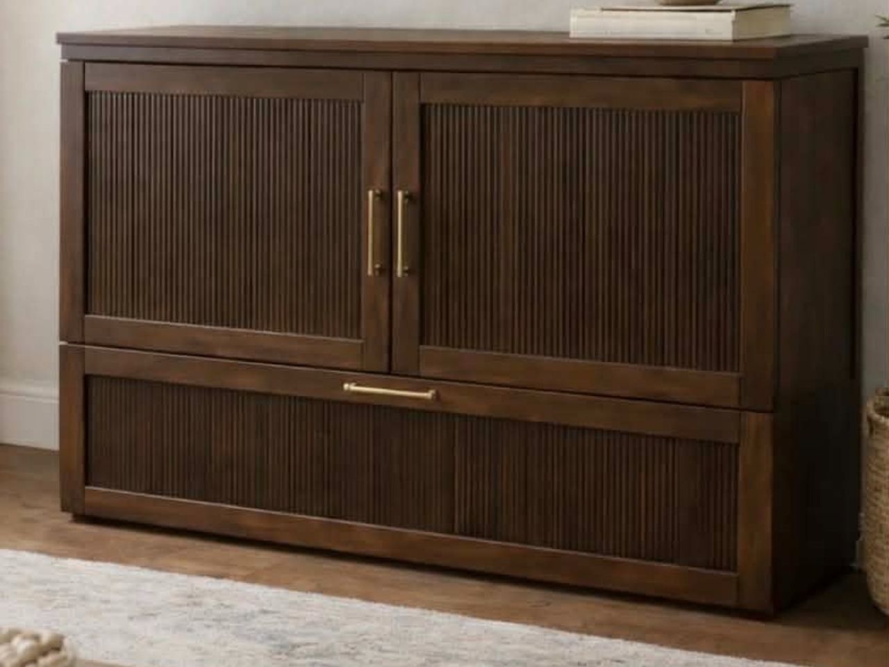 ANNA Solid Wood Cabinet Bed Queen Size configuration 5