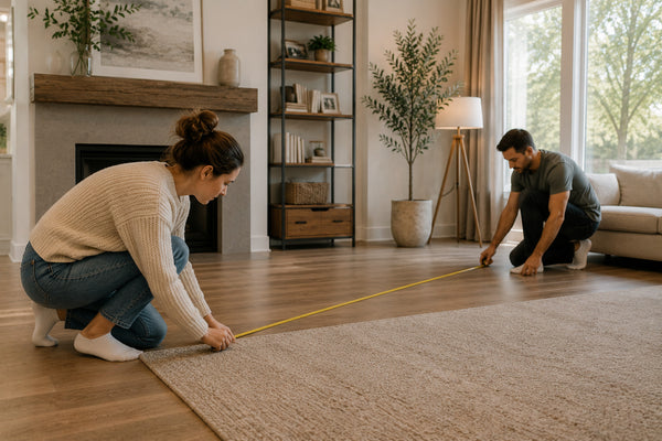 Measuring a living room before buying a sectional couch in Victoria