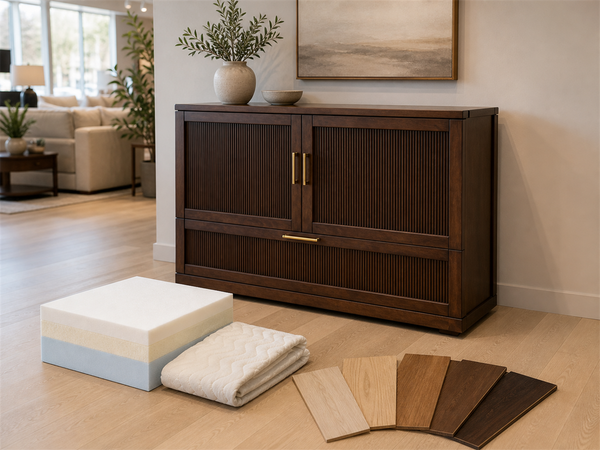 Murphy cabinet bed styled in a Victoria home