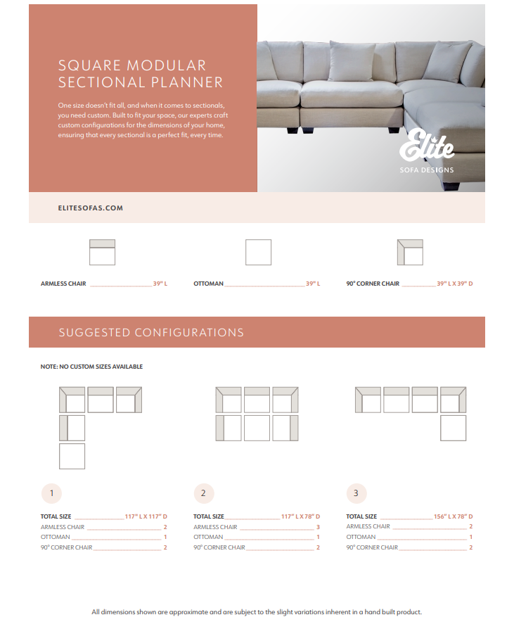 Custom 2-pc Cloud Modular Sofa view 6