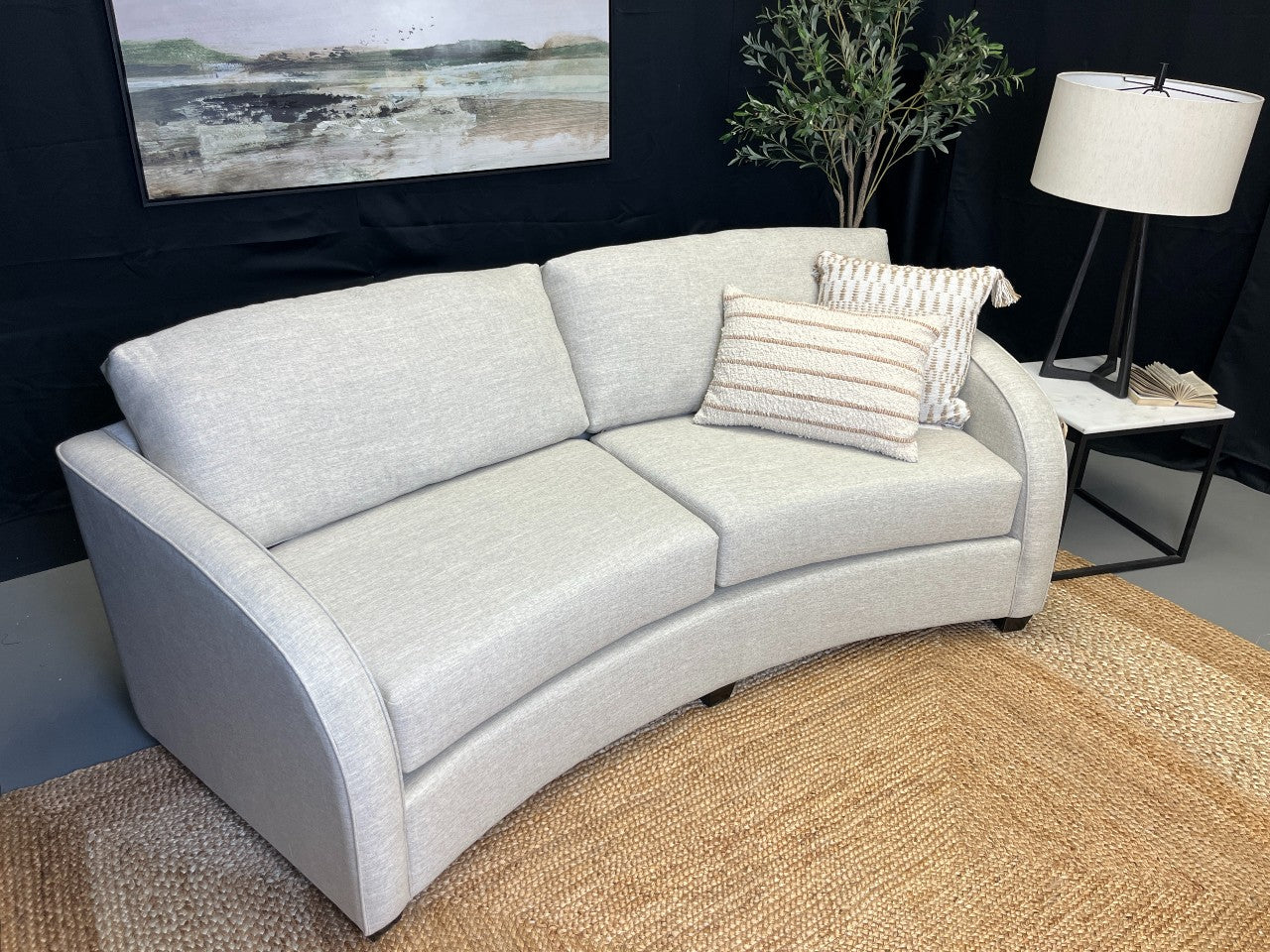 South Slope Custom 2-Seater Curved Sofa 94 configuration 3