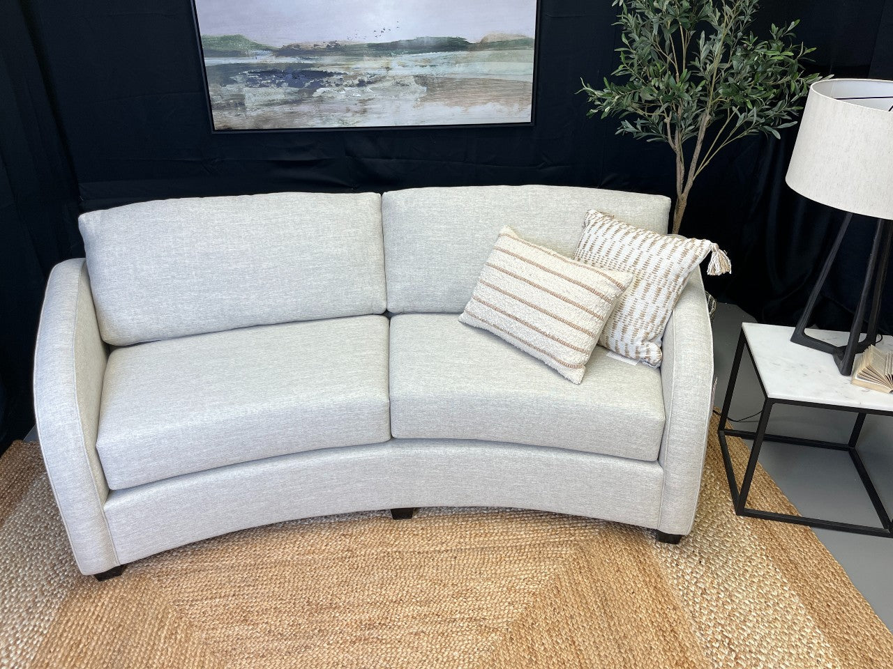 South Slope Custom 2-Seater Curved Sofa 94 configuration 4