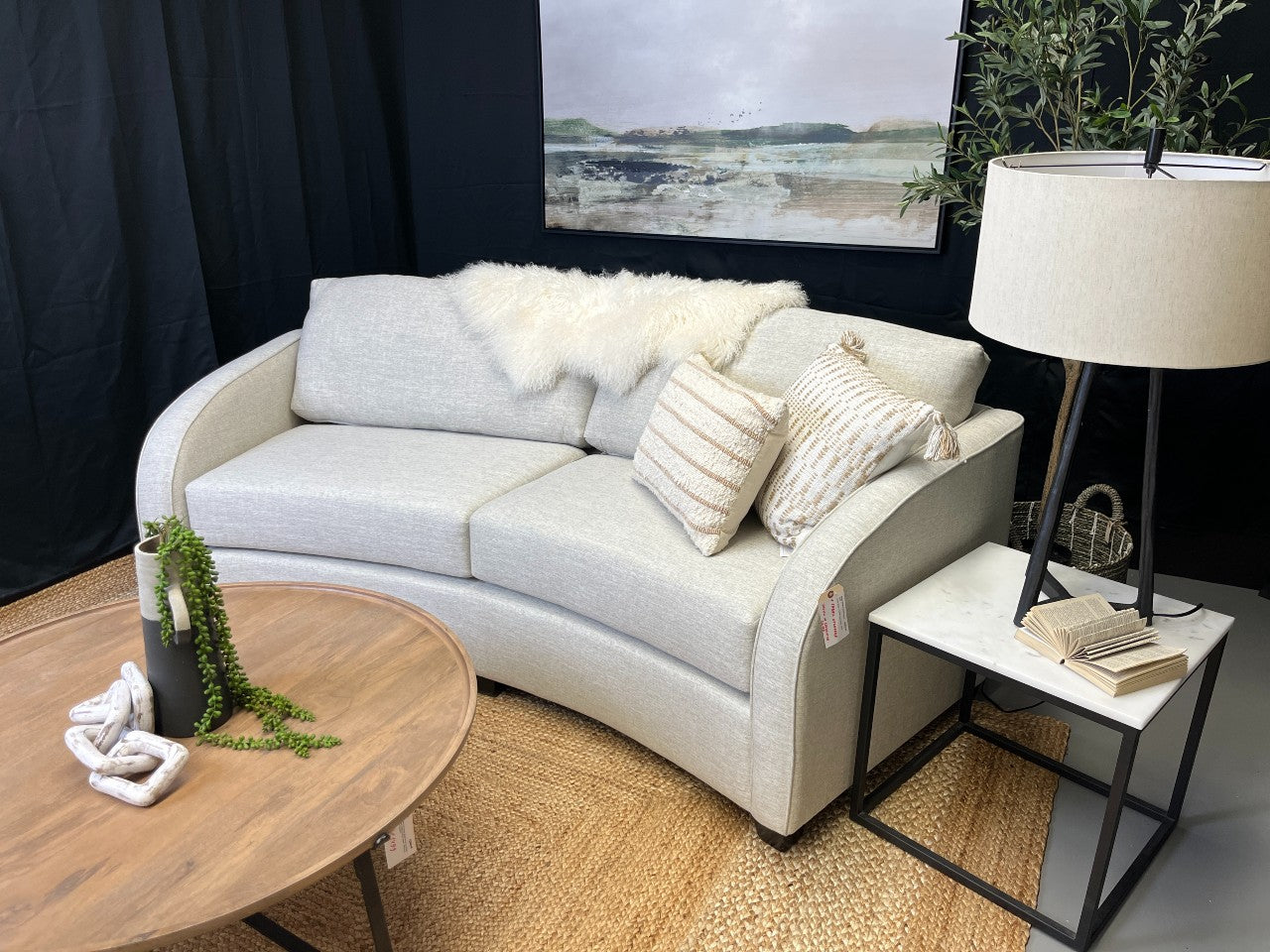 South Slope Custom 2-Seater Curved Sofa 94 configuration 2