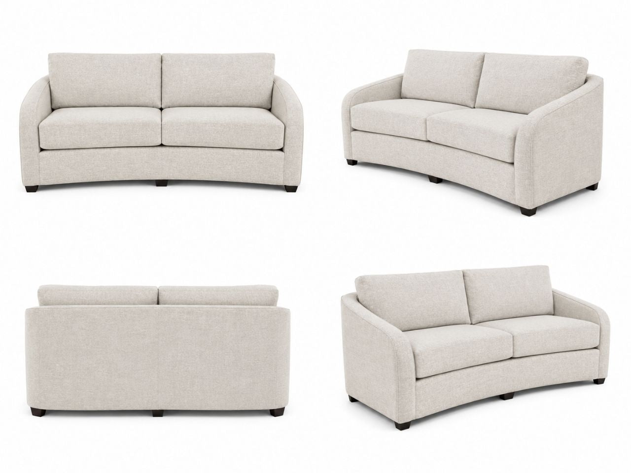 South Slope Custom 2-Seater Curved Sofa 94 configuration 6