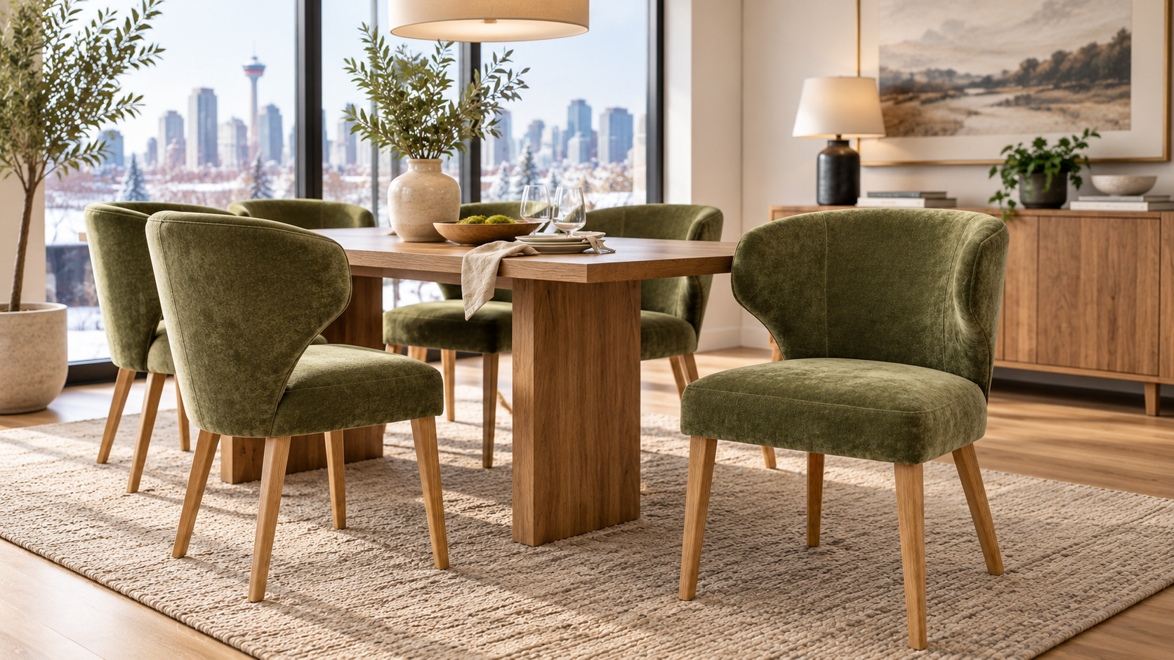 Dining chairs on display at Showhome Furniture Victoria